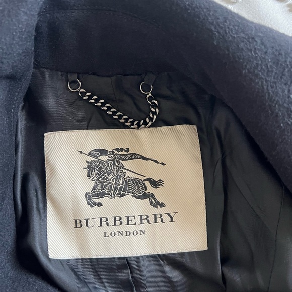 Burberry Black Trench Coat Double-Breasted Classic - Picture 6 of 7